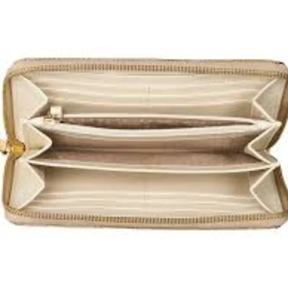 NEW KATE SPADE METRO SPADE NEDA ZIP WALLET IN GOLD - Picture 3 of 6